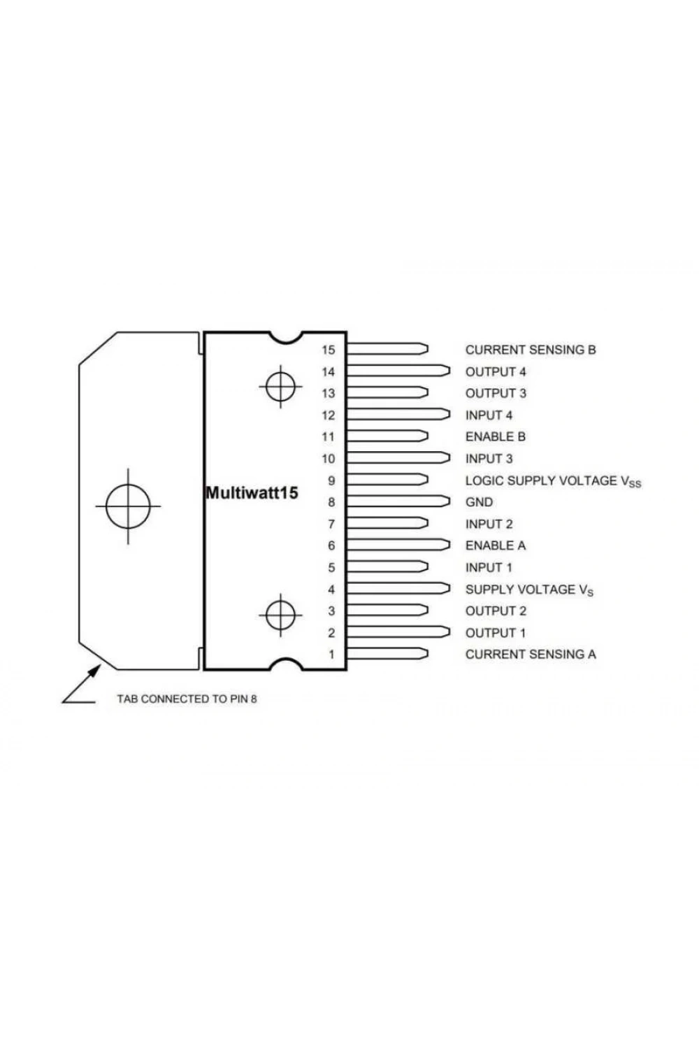 L298N Multiwatt15 Motor Sürücü Entegresi
