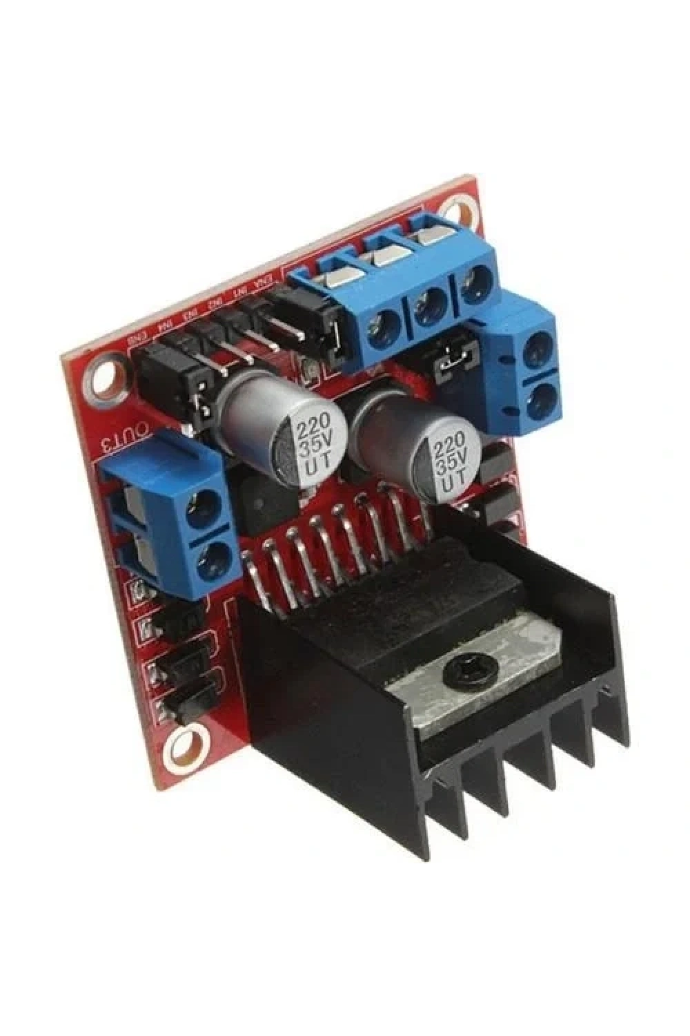 L298N Voltaj Regülatörlü Çift Motor Sürücü Kartı
