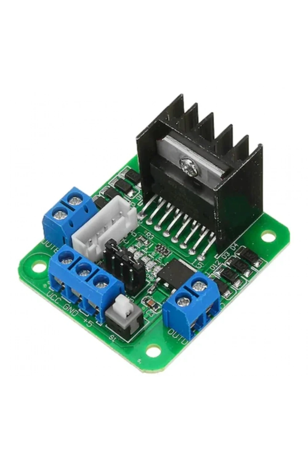 L298N Yeşil Çift H Bridge DC/Step Motor Sürücü Kartı