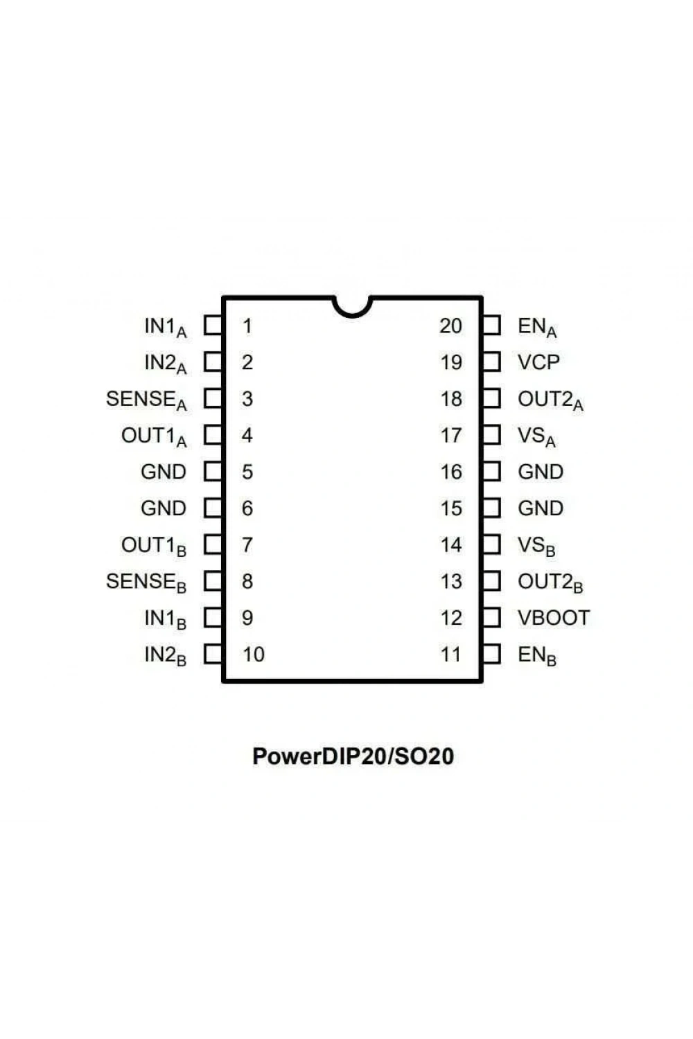 L6205N DIP-20 Motor Sürücü Entegresi