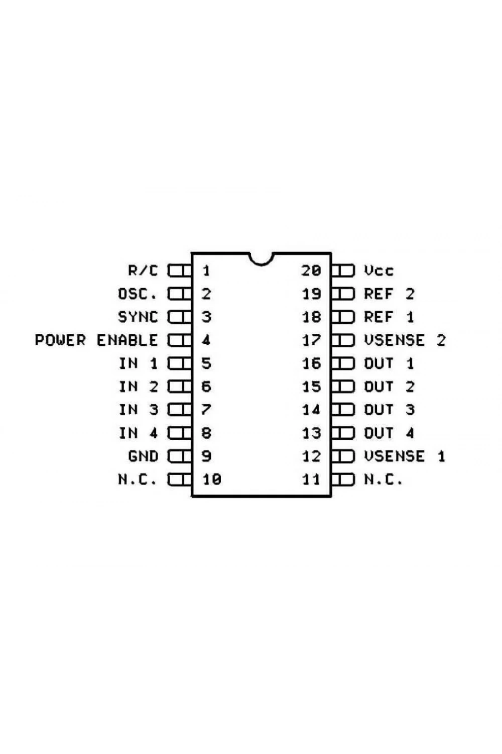 L6506 SOIC-20 SMD Step Motor Sürücü Entegresi