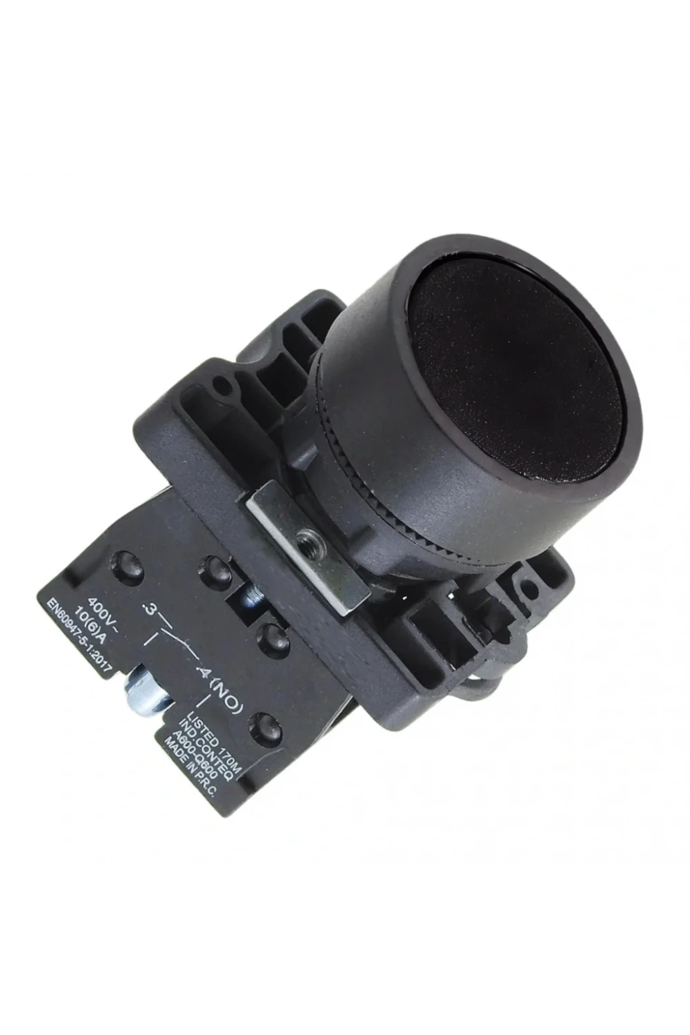 LAY5-EA21 22mm Buton Normalde Açık Kontak Siyah
