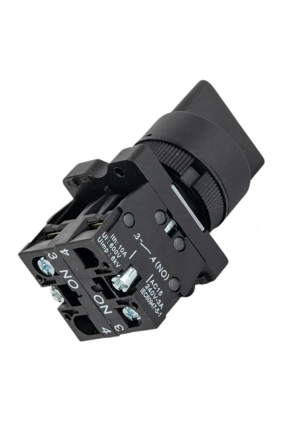 LAY5-ED33 22mm Kısa Mandal Switch 1-0-2 Kalıcı (2NO)