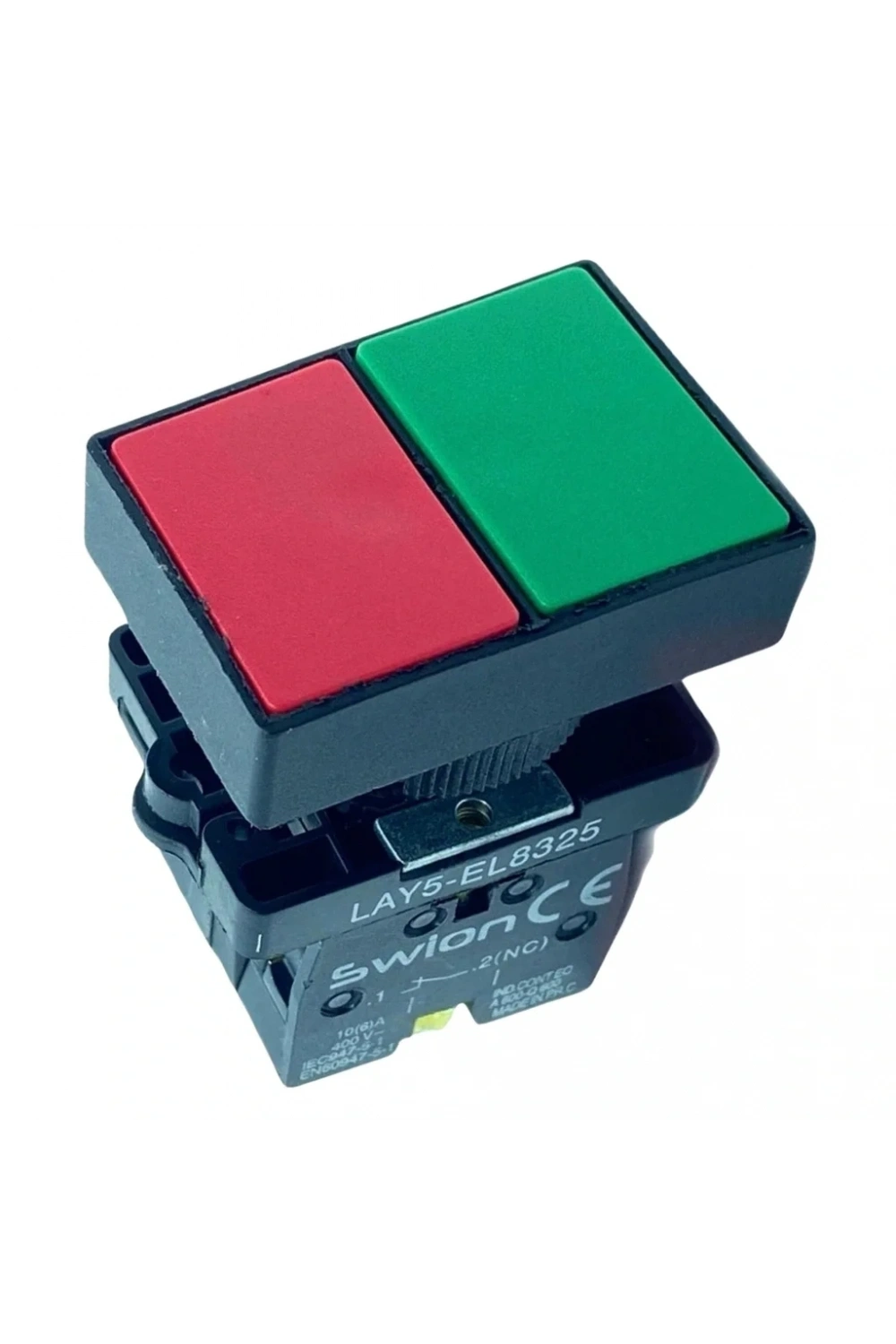 LAY5-EL8325 22mm İkiz Buton Yeşil Kırmızı