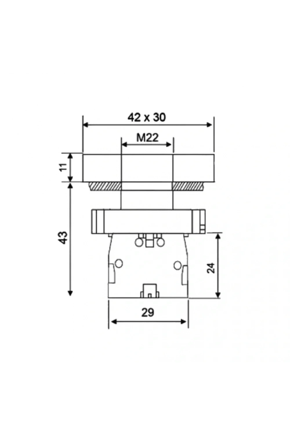 LAY5-EL8325 22mm İkiz Buton Yeşil Kırmızı