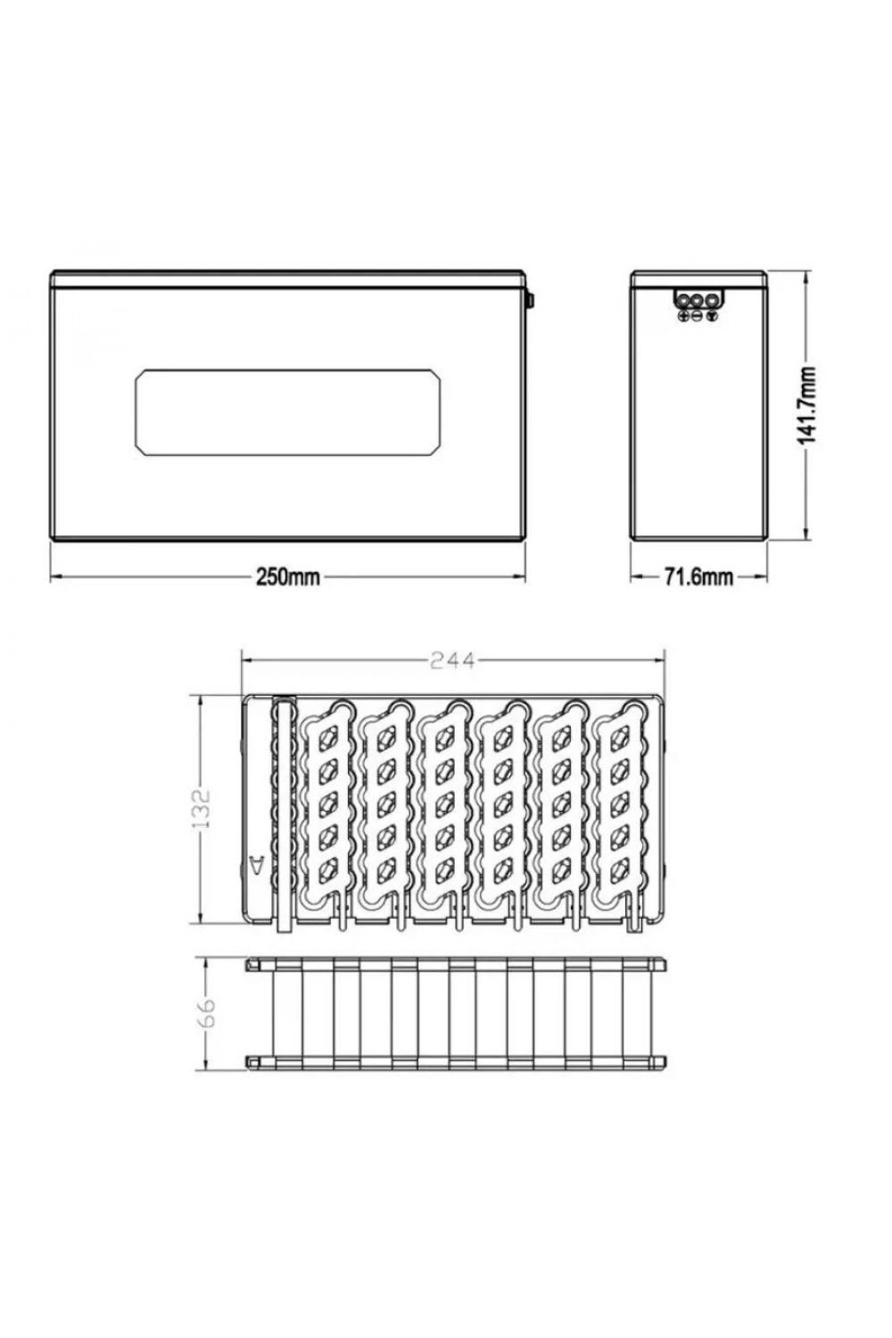 Li-ion 18650 13S 6P 48V 30A 78li E-Bike Batarya Kutusu Seti - Mavi