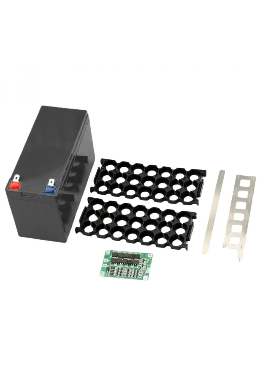 Li-ion 18650 3S 7P 12V 21li Akü Kutusu Seti - Siyah