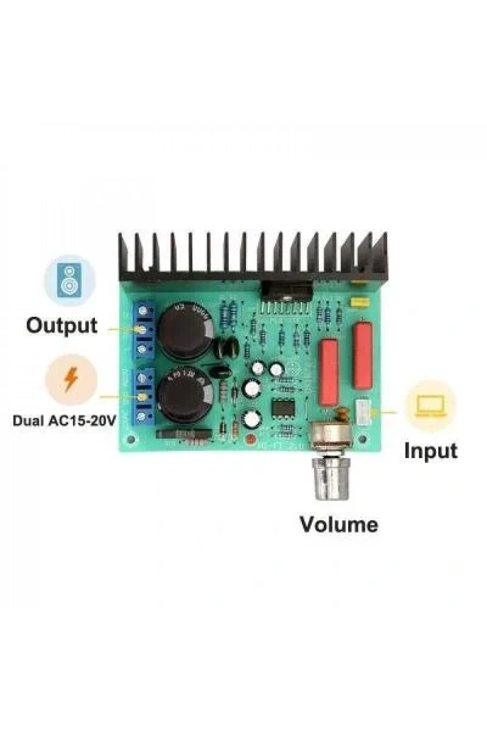 LM1876 AC 15-20V 2x30W Stereo Amfi Modülü