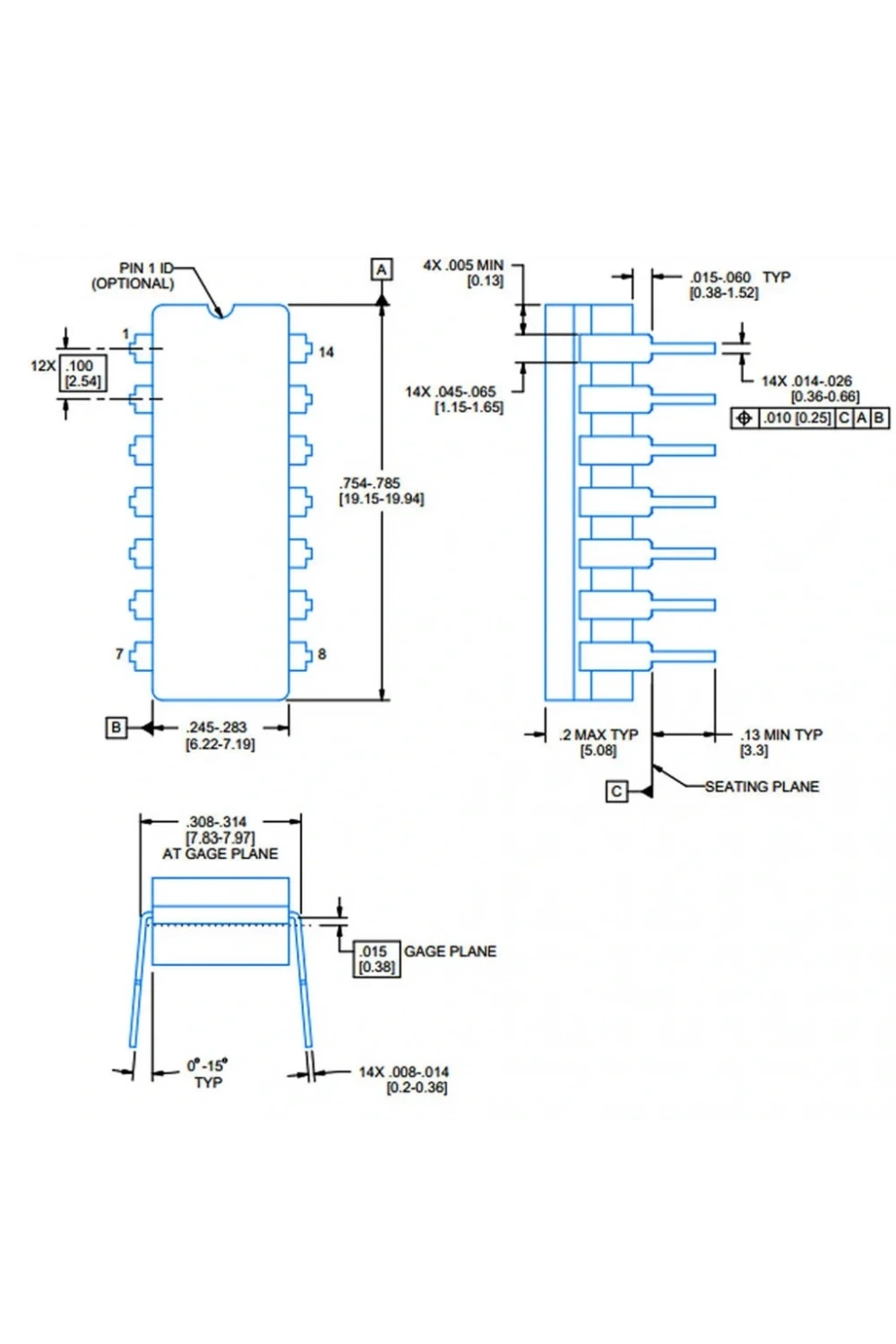 LM224N OpAmp Entegresi Dip-14