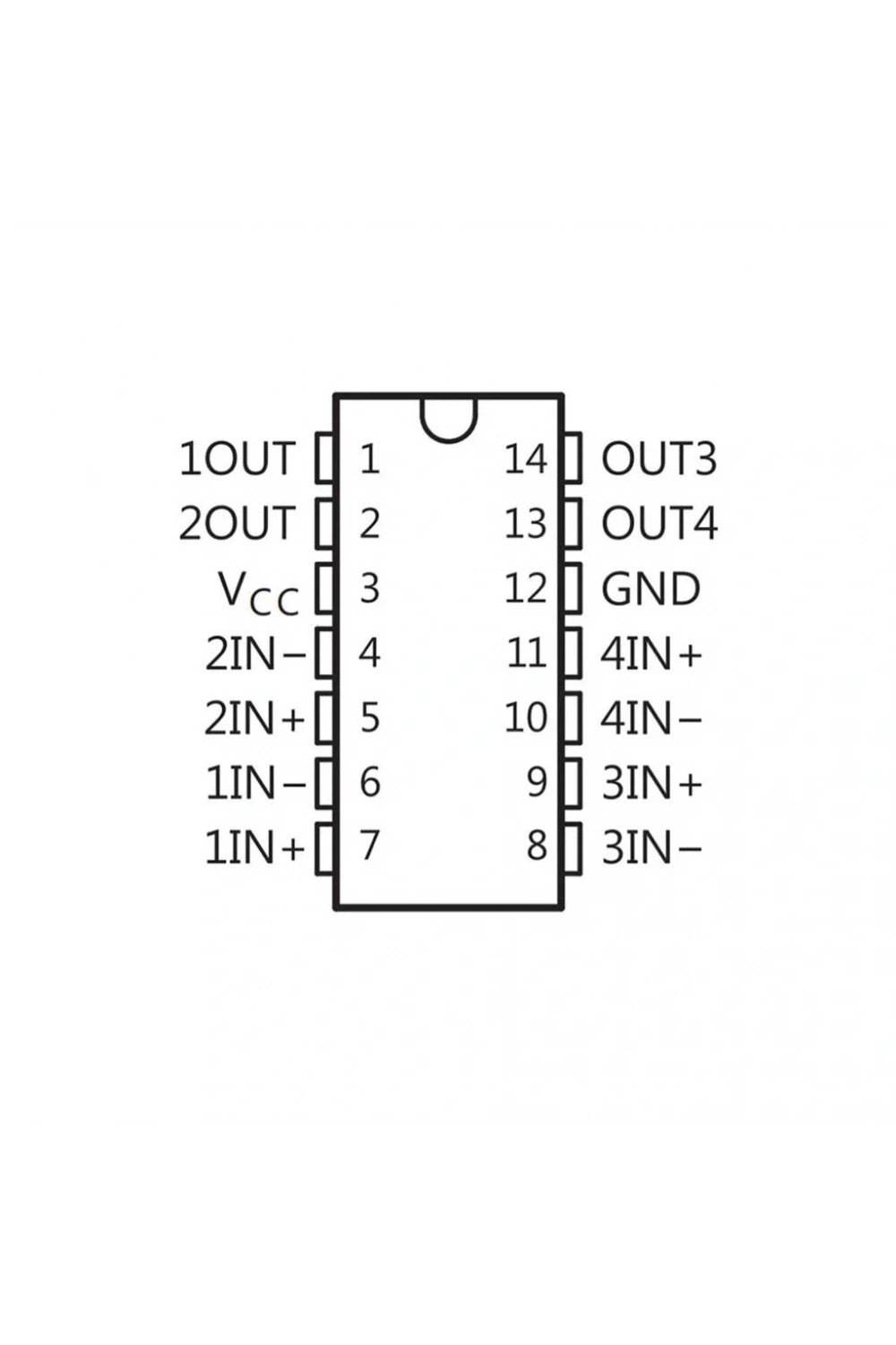 LM2901N Komparatör Entegresi Pdip-14