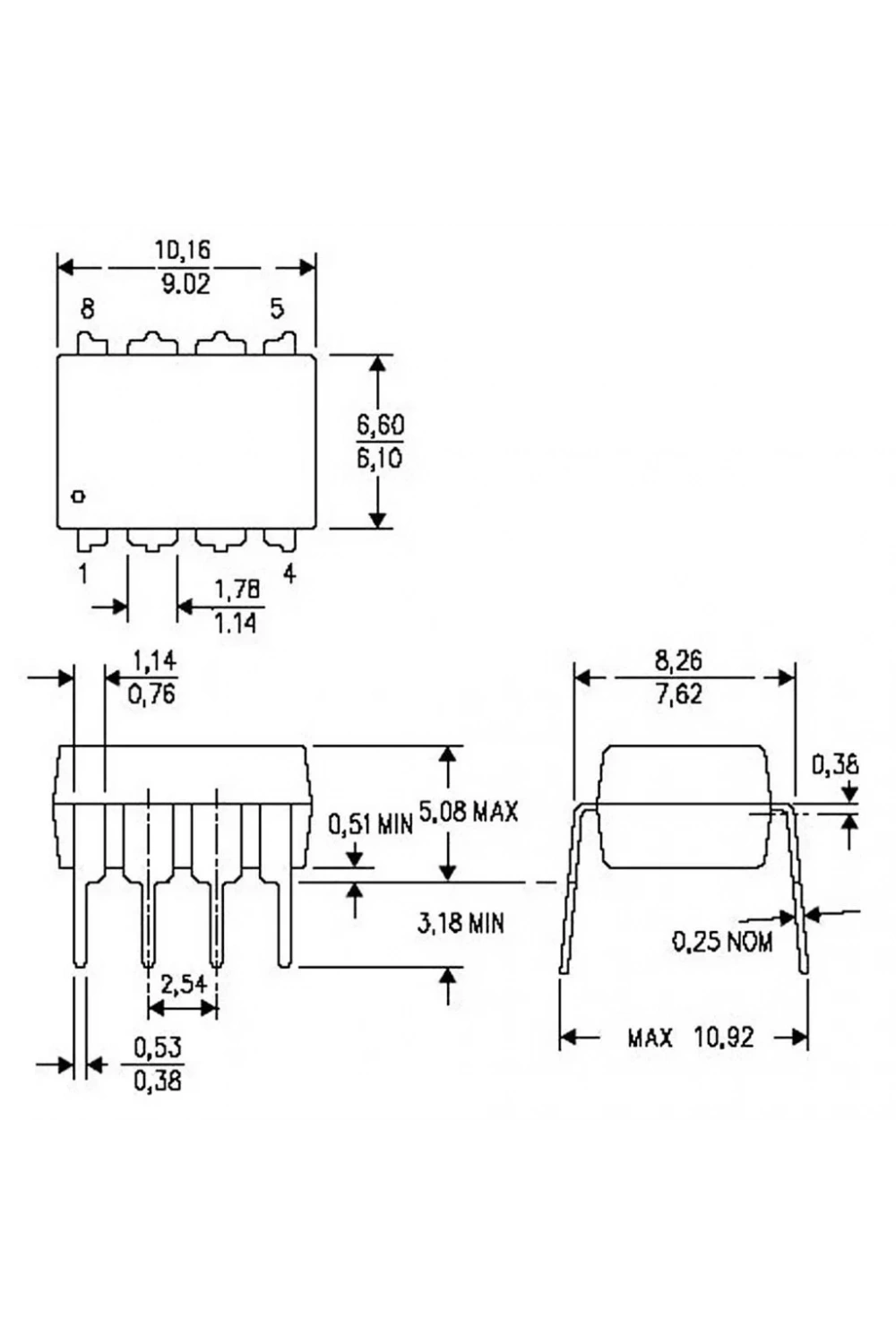 LM293P Komparatör Entegresi Pdip-8
