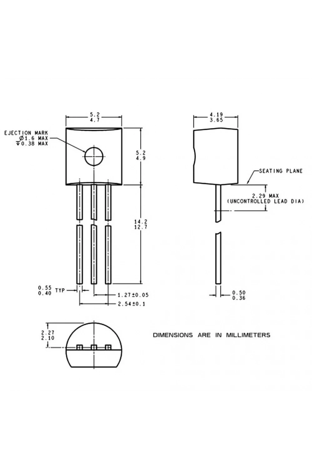 LM335 Hassas Sıcaklık Sensörü Entegresi To-92