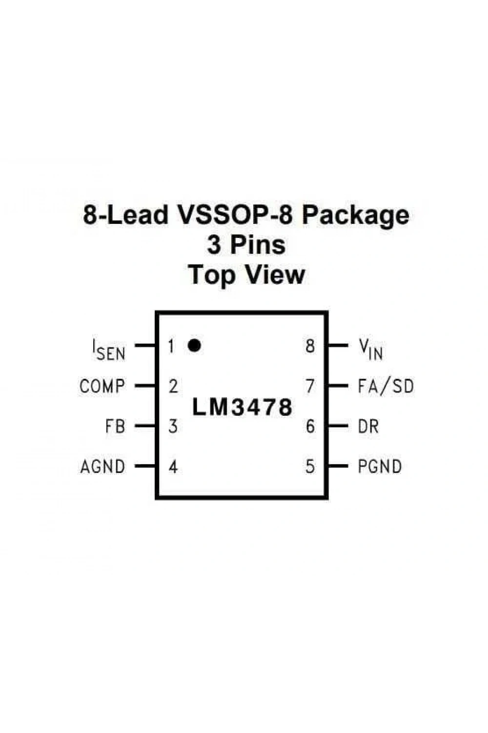 LM3478MM/NOPB TSSOP8 - Kontrol Entegresi