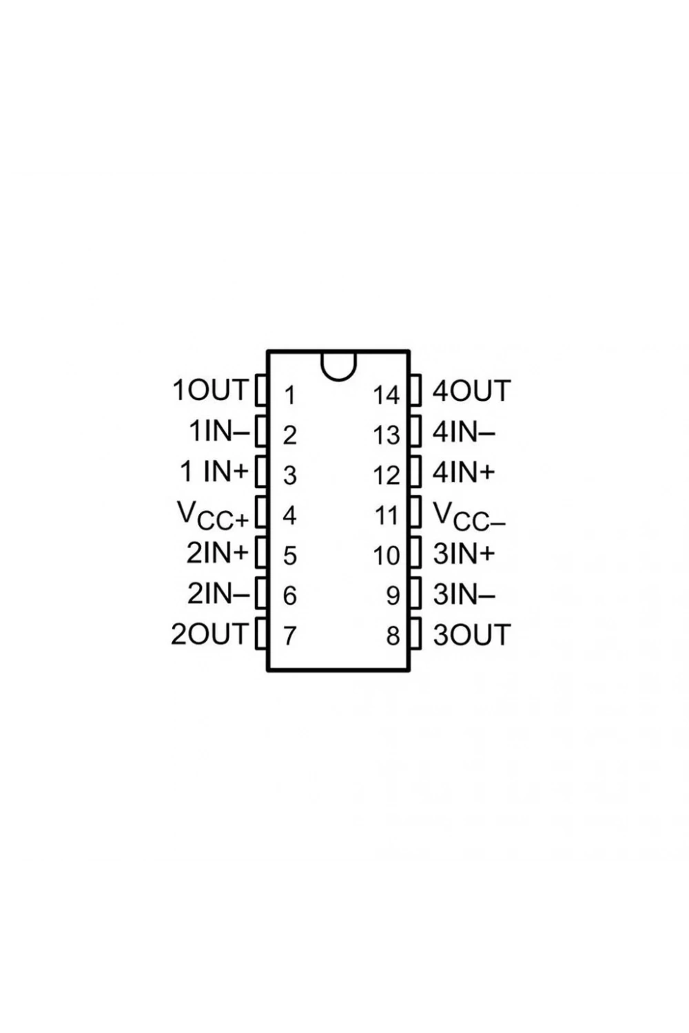 LM348N OpAmp Dört Kanallı Amplifikatör Entegresi Dip-14