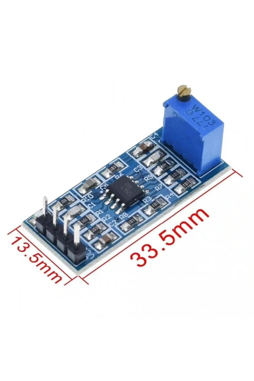 LM358 100x Sinyal Yükselteç Amfi Modülü