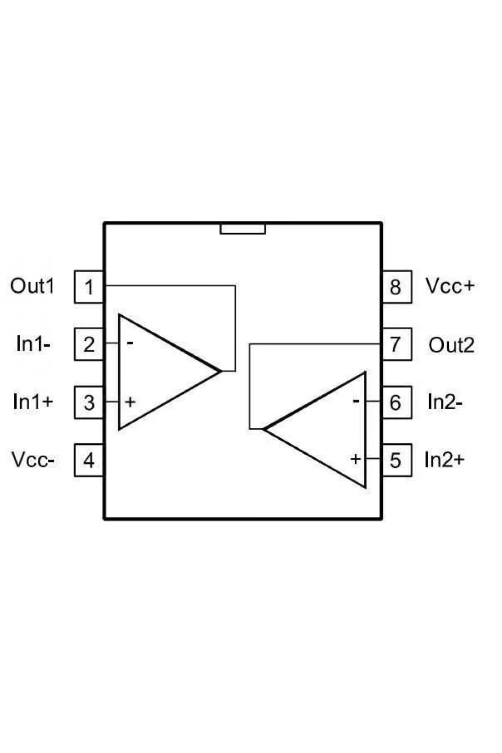 LM358G SOIC-8 SMD OpAmp Entegresi