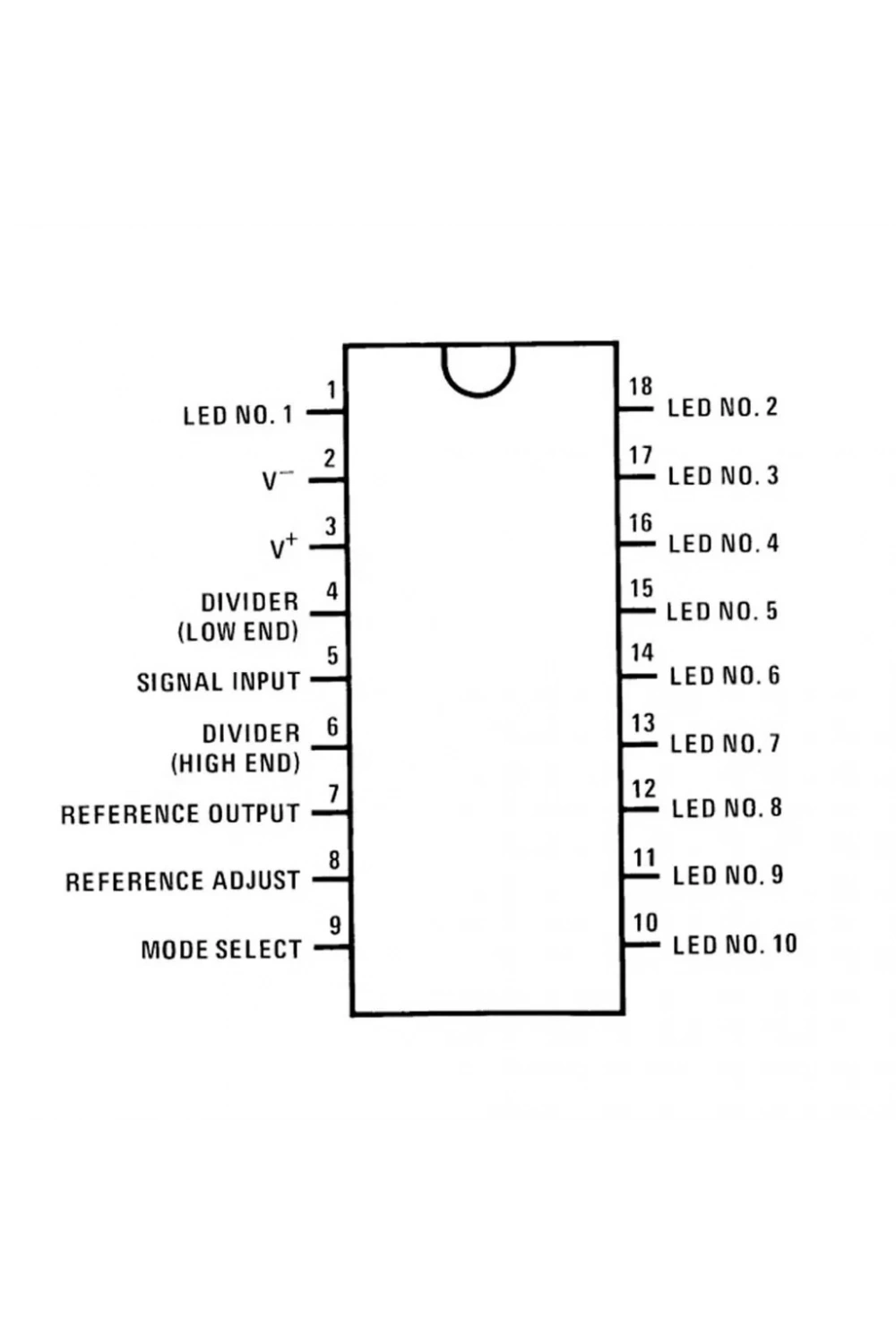 LM3914 Led Sürücü Entegresi Pdip-18