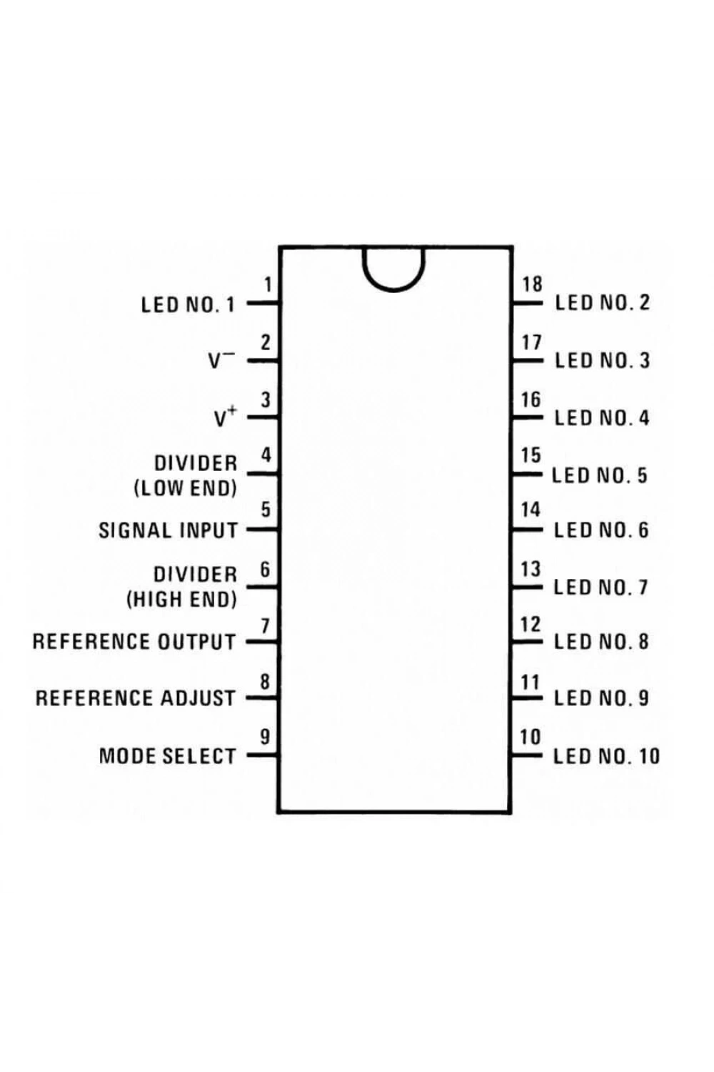 LM3915 DIP-18 Led Sürücü Entegresi