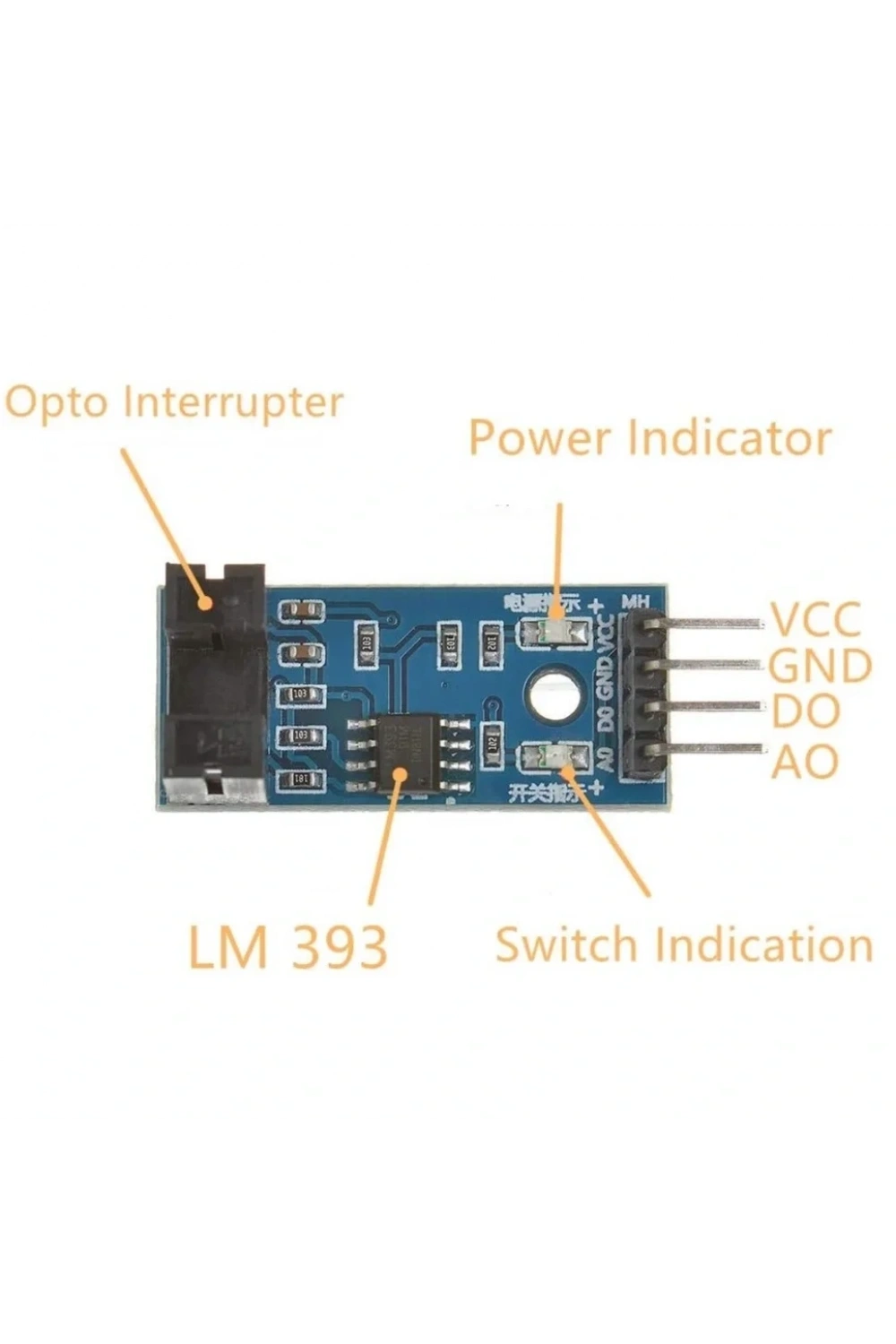 LM393 Kızılötesi Motor Hız Sensör Modülü