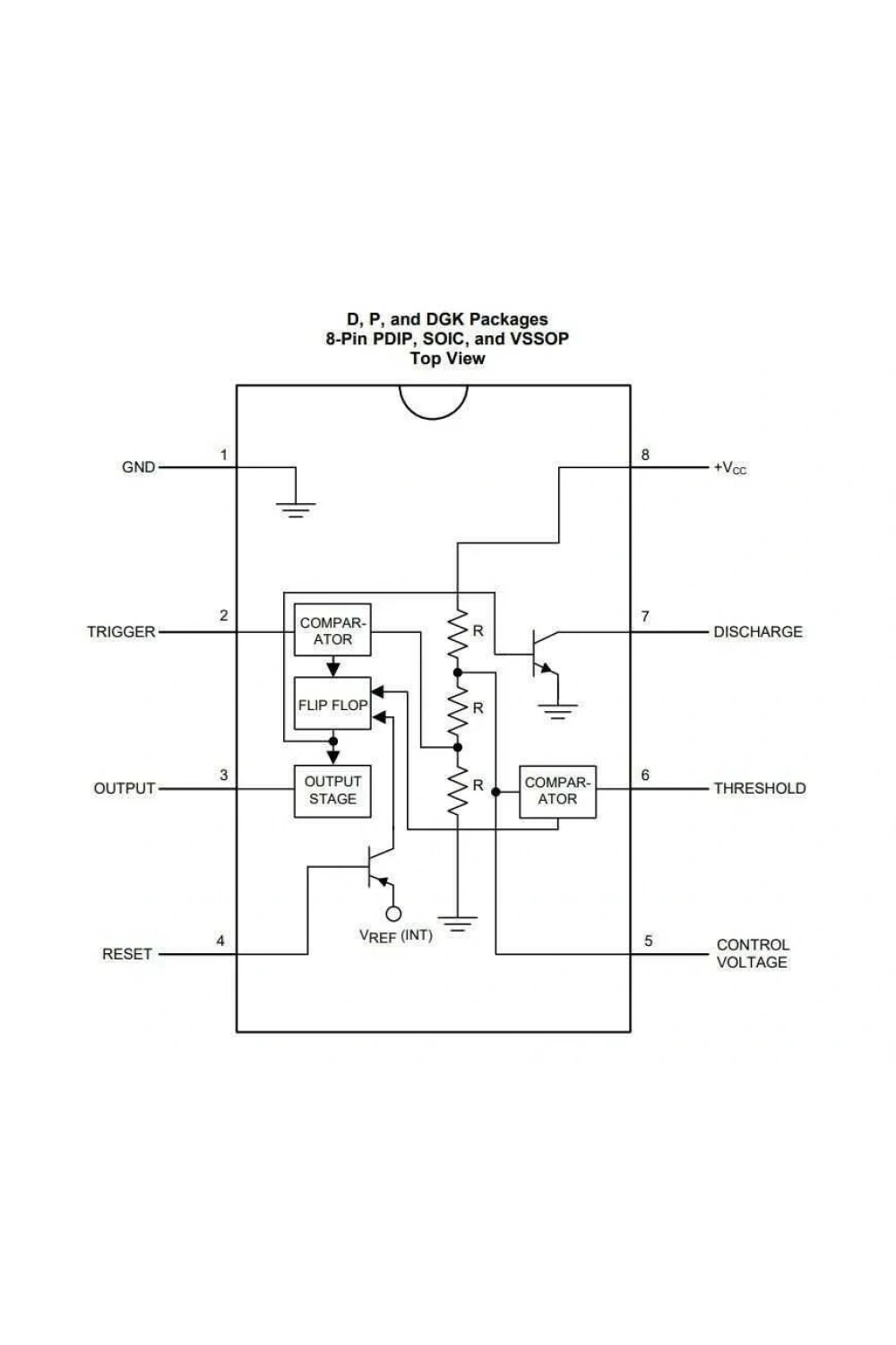LM555 DIP-8 Zamanlayıcı Entegresi