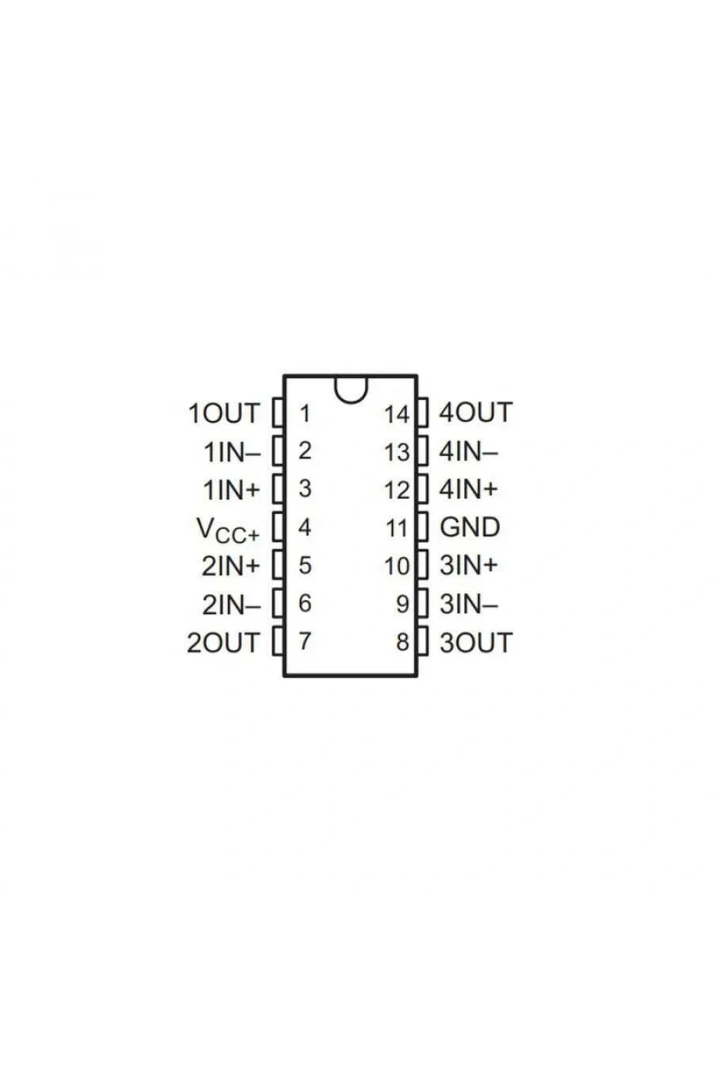 LMV324M SOIC-14 SMD OpAmp Entegresi