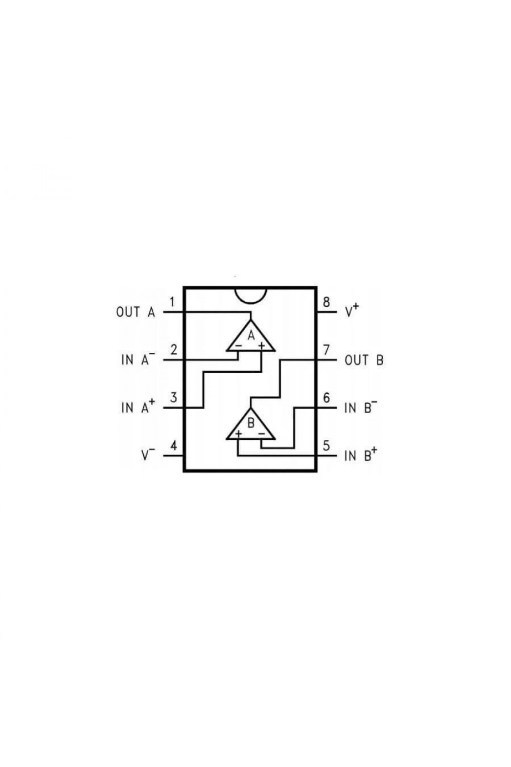 LMV358M SOIC-8 SMD Amplifikatör Entegresi