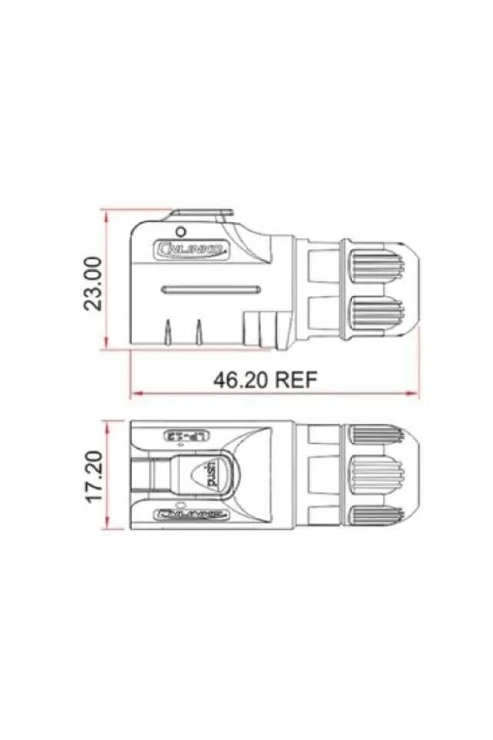 LP-12-C05PE-02-001 5-Pin Su Geçirmez Konnektör - Erkek