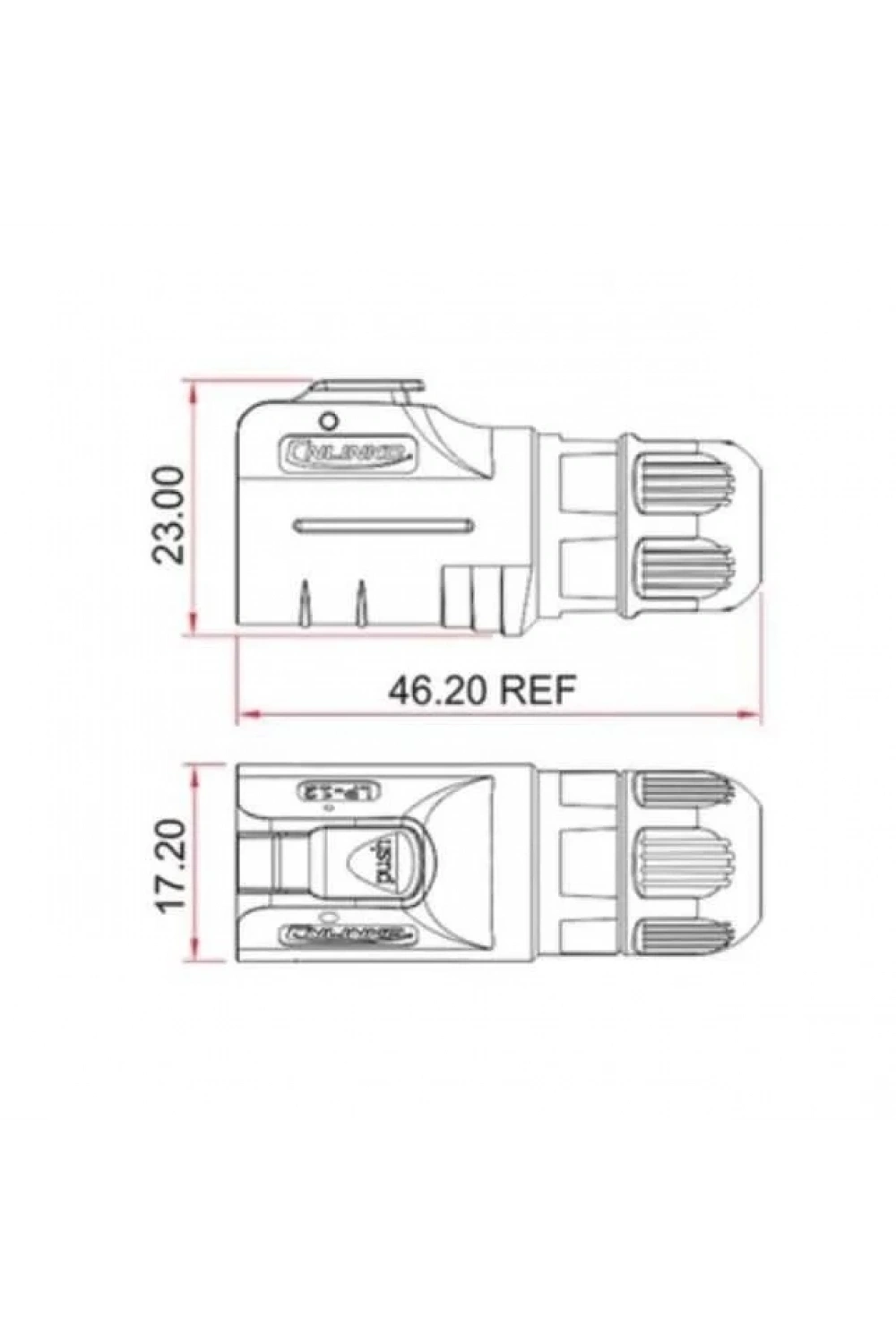 LP-12-C07PE-02-001 7-Pin Su Geçirmez Konnektör - Erkek