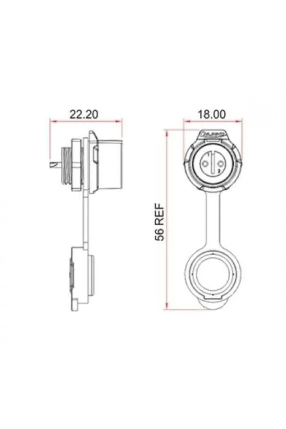 LP-12-J07SX-02-101 7-Pin Su Geçirmez Konnektör - Dişi