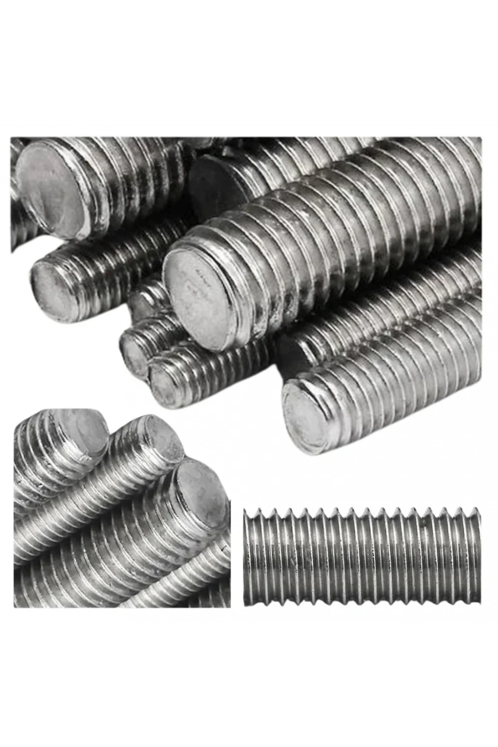 M4x1000mm Galvanizli Gijon Saplama (Tij) Rot Başsız Cıvata