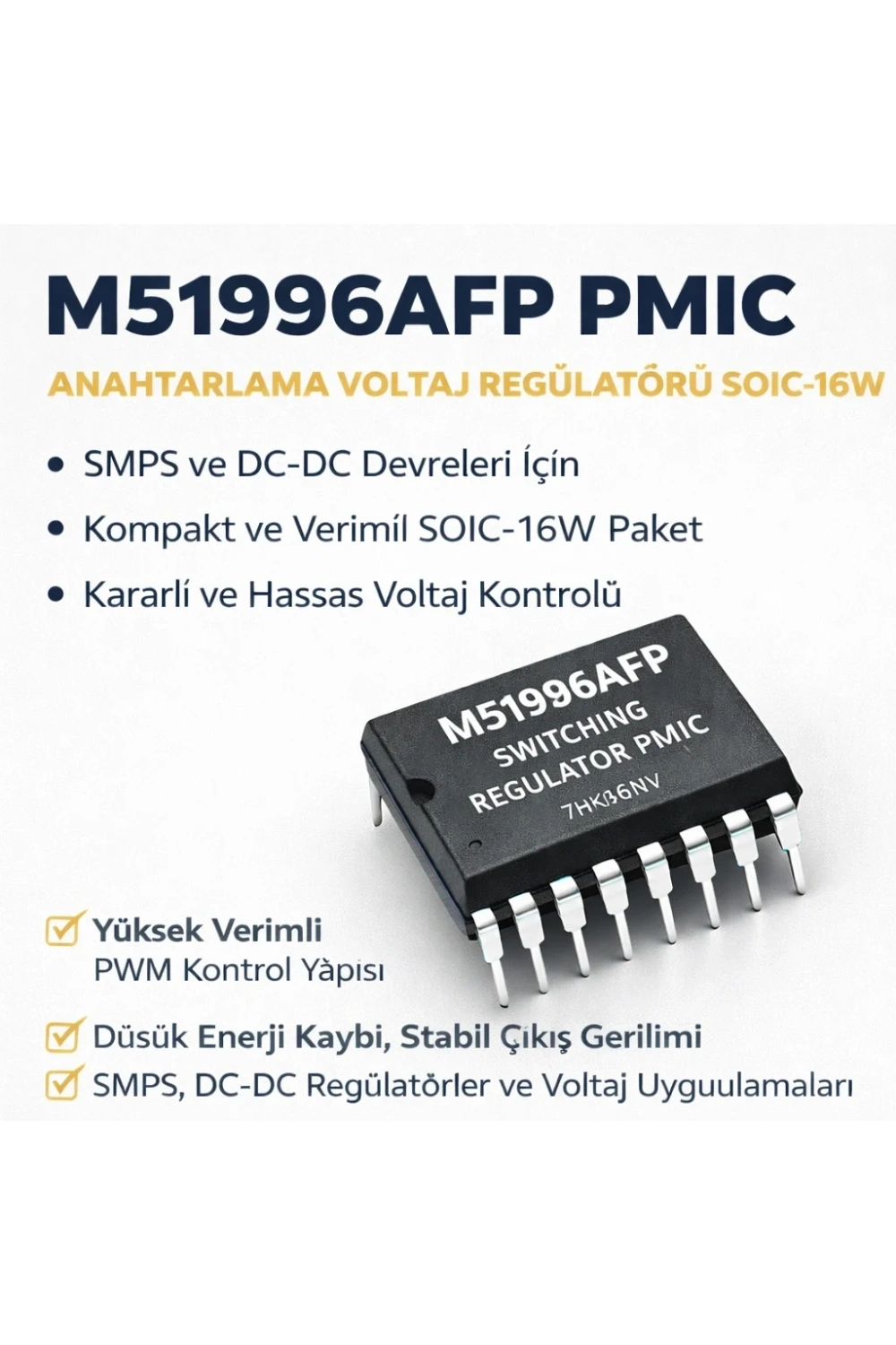 M51996AFP PMIC - Anahtarlama Voltaj Regülatörü Soic-16W