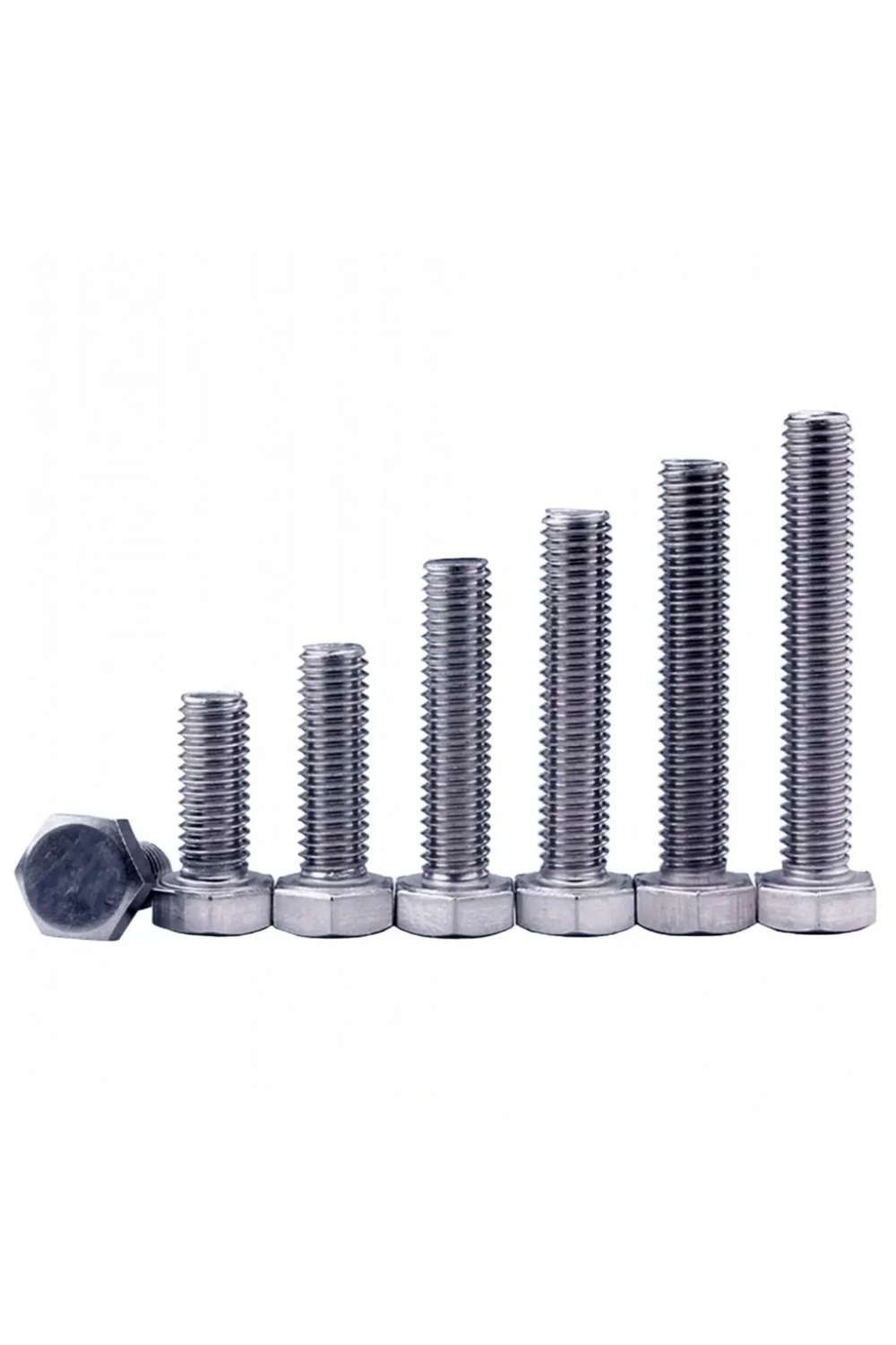 M8x120mm Cıvata Beyaz Altıköşe 5.8 Kalite DIN933 10 Adet