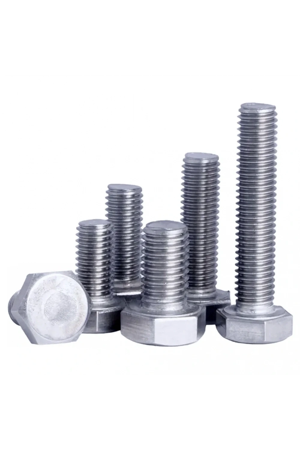 M8x20mm Cıvata Beyaz Altıköşe 5.8 Kalite DIN933 10 Adet