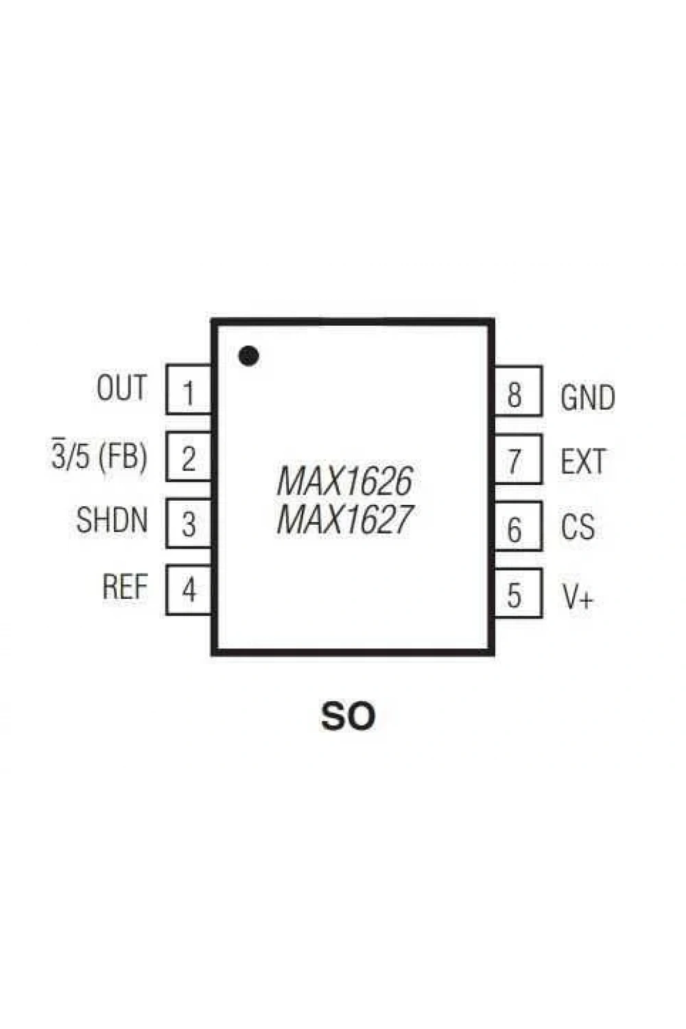 MAX1626ESA SOIC-8 SMD Entegre