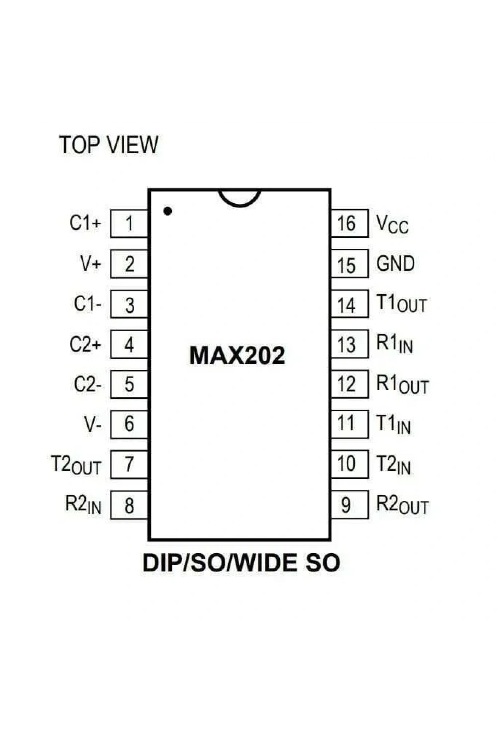 MAX202CD SOIC-16 SMD RS Seri Protokol Entegresi