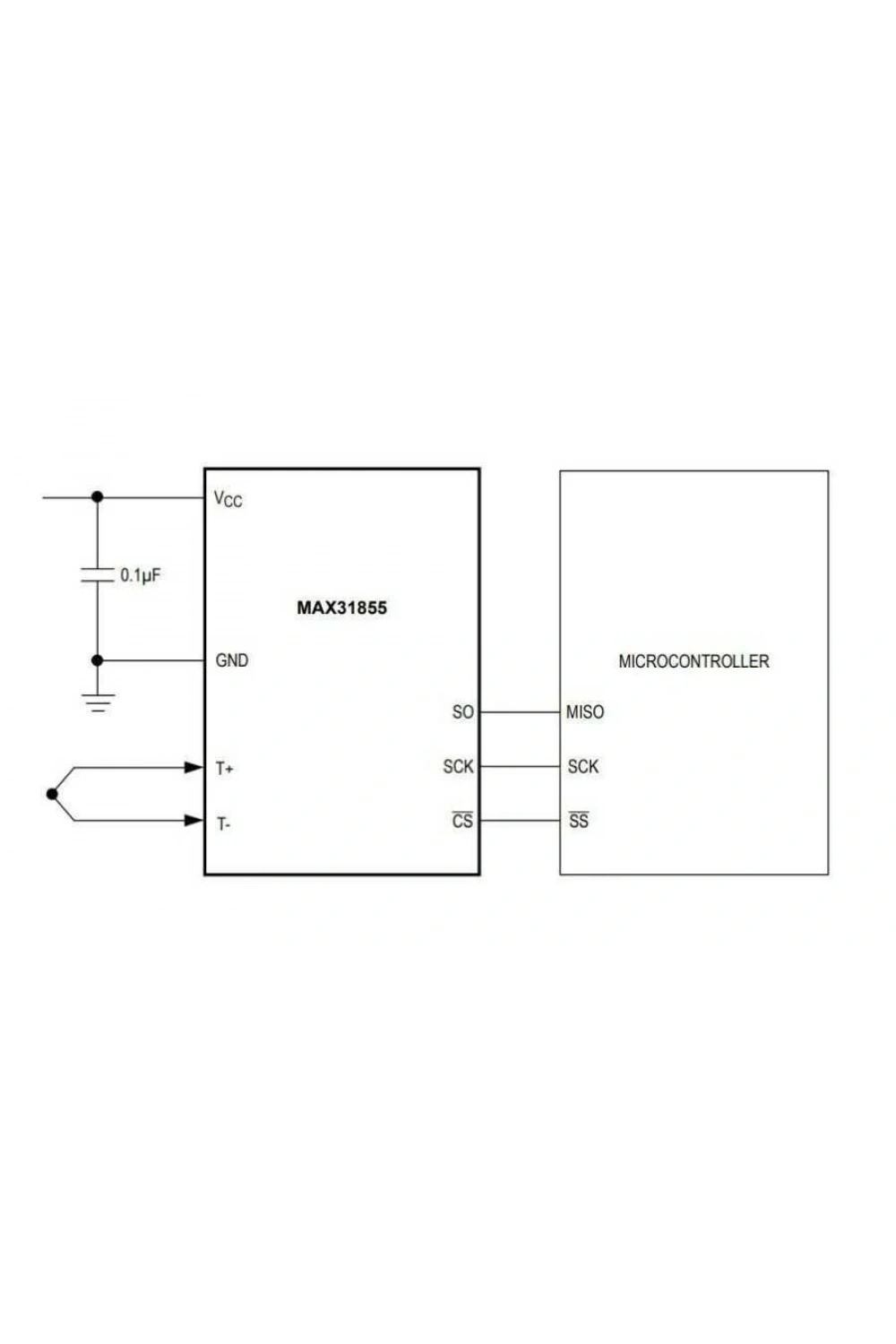 MAX31855KASA+ SOIC-8 Arayüz Dönüştürücü Entegresi