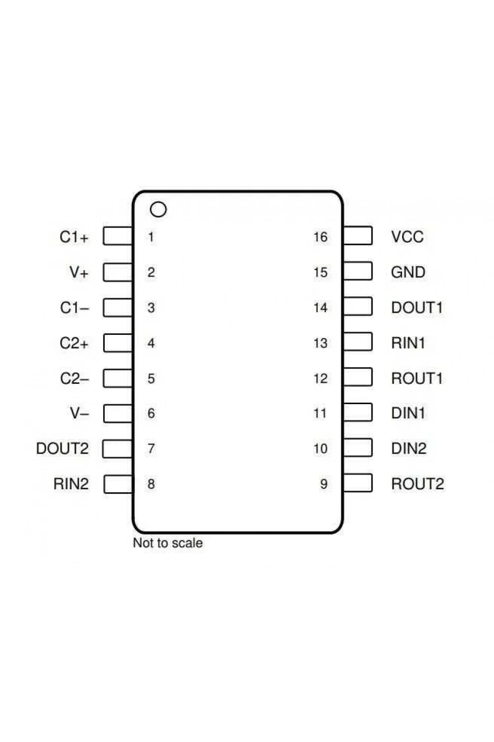 MAX3232IDR SOIC-16 SMD Entegre