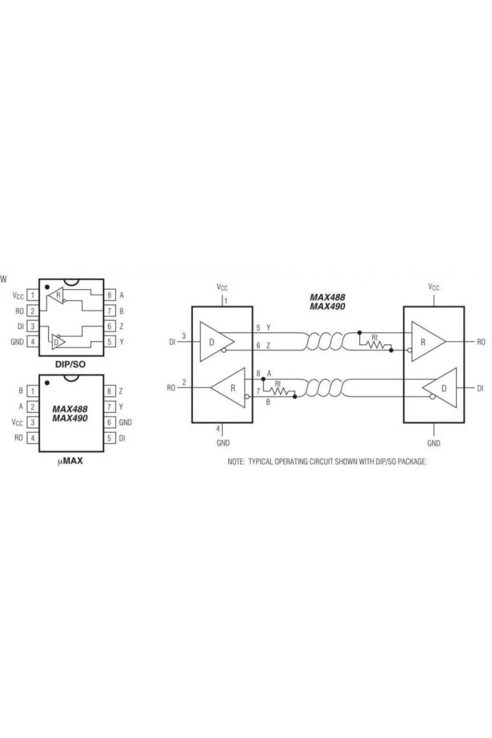 MAX490 SMD SO8 Entegre