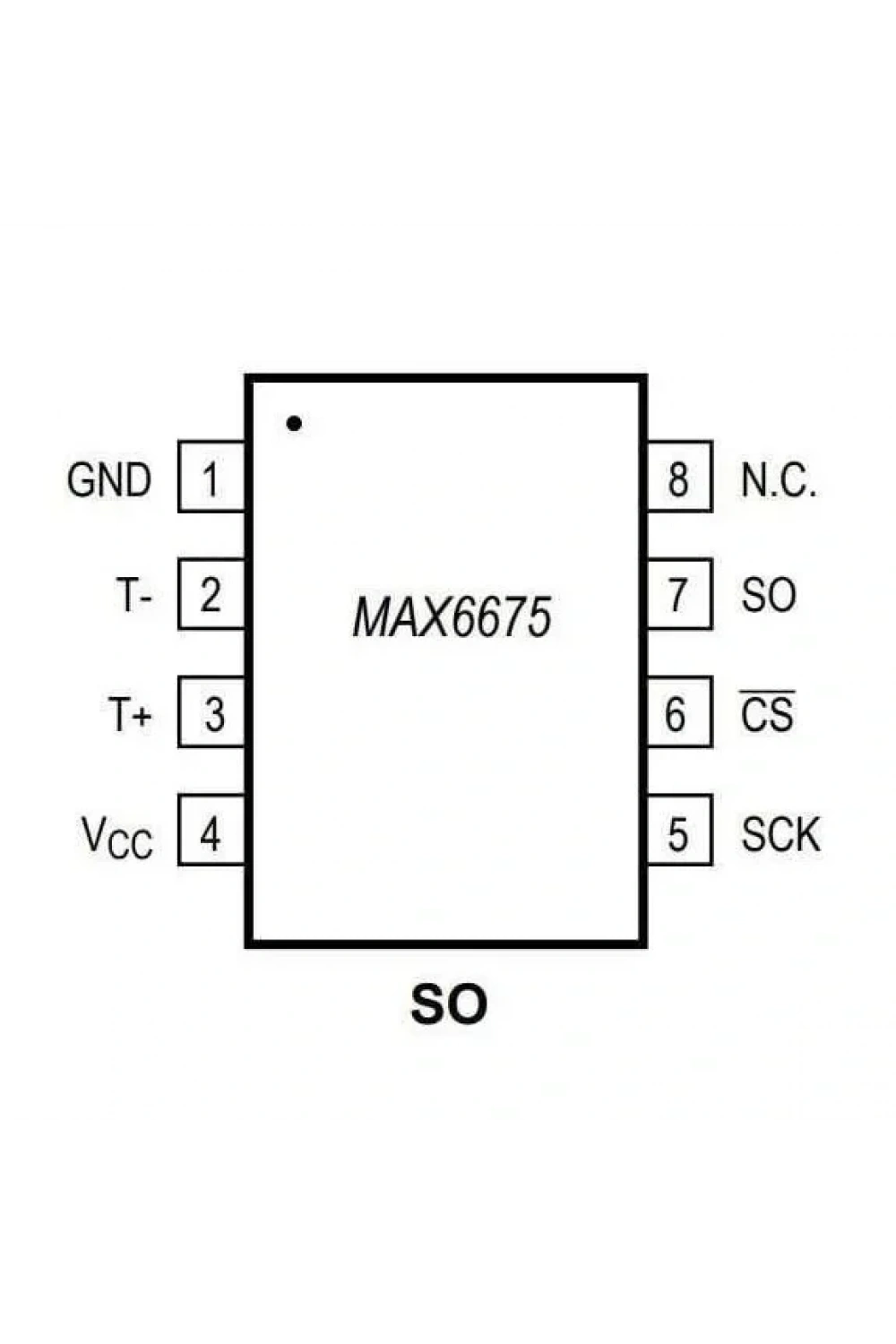 MAX6675 Smd Sıcaklık Sensör Entegresi Soic-8