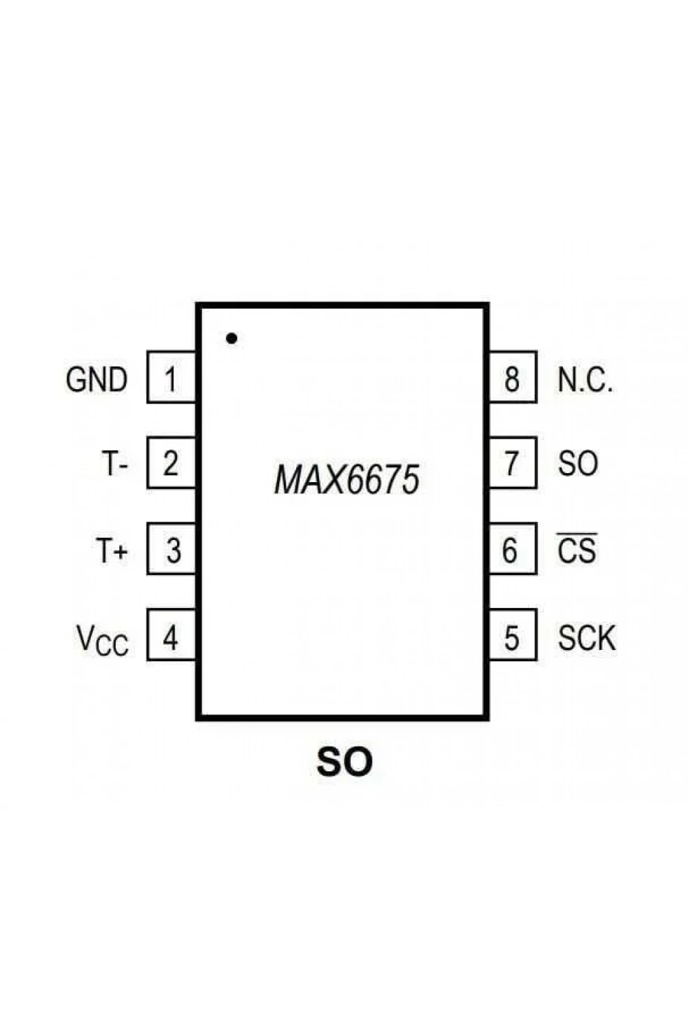 MAX6675 SOIC-8 SMD Sıcaklık Sensör Entegresi