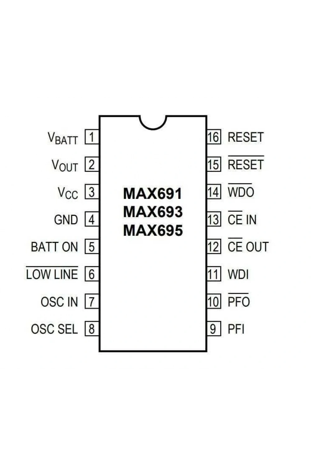 MAX691EWE WSOIC-16 SMD Entegre