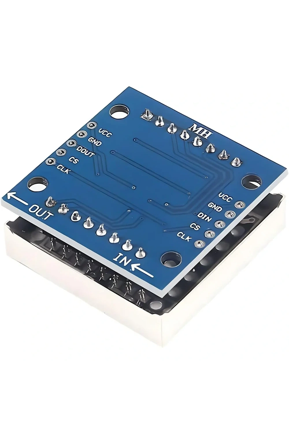 MAX7219 8x8 Dot Matrix Kartı - Peşpeşe Takılabilir