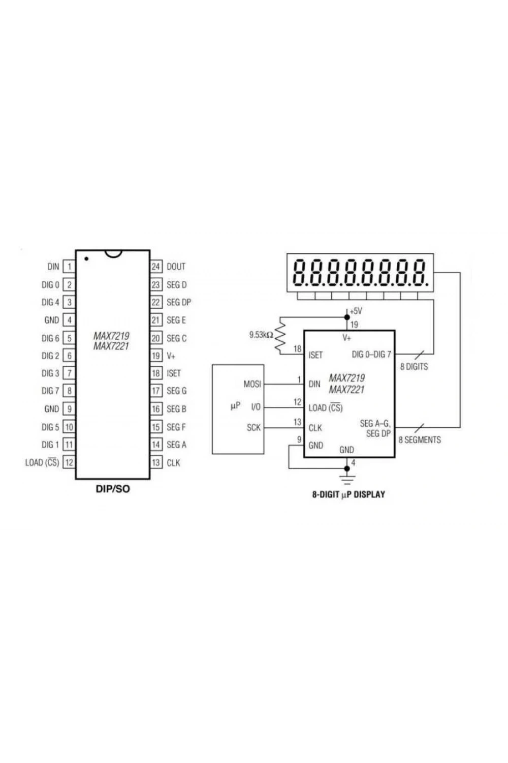 MAX7219 DIP24 Entegre