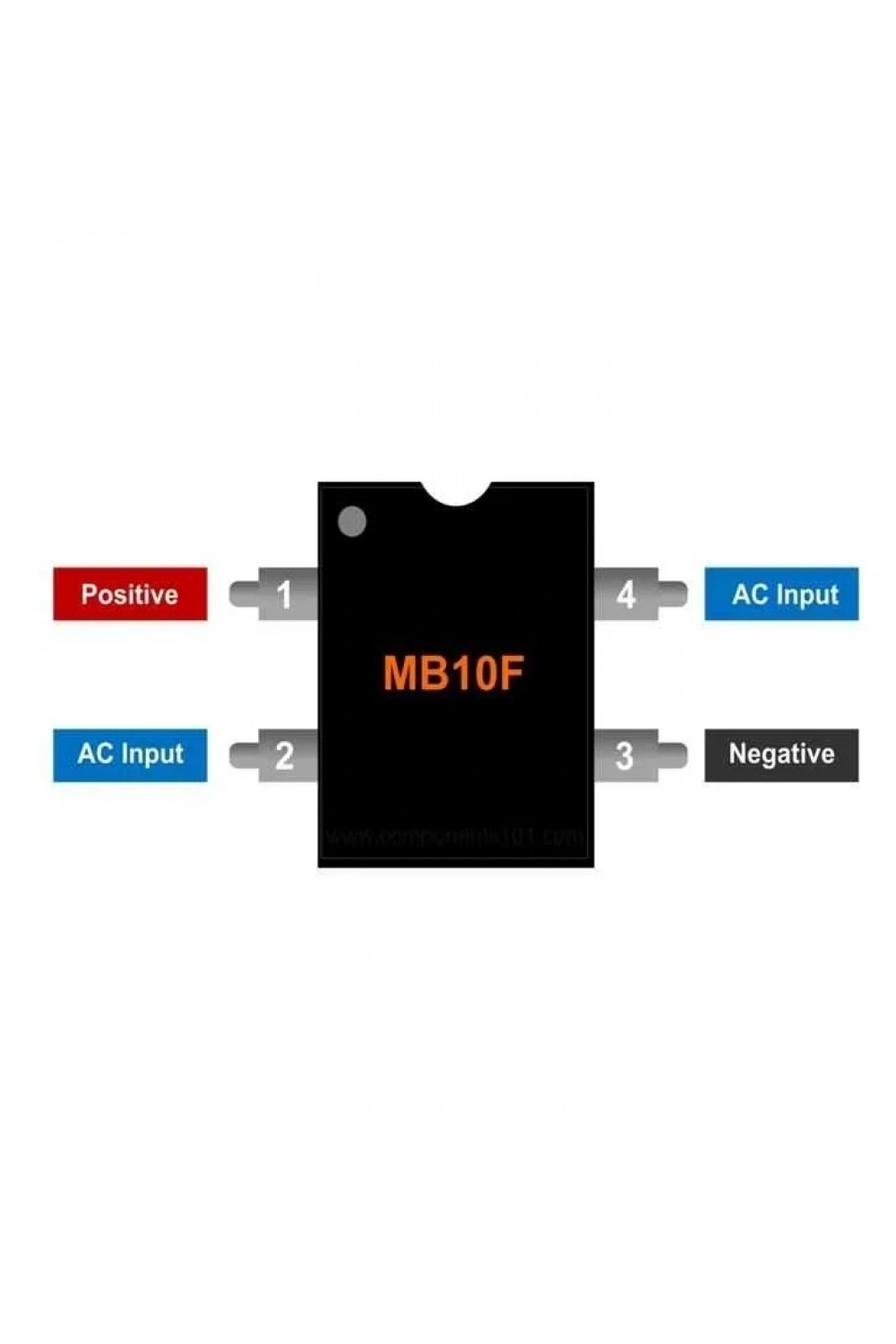 MB10F 0.5A 1000V SMD Köprü Diyot