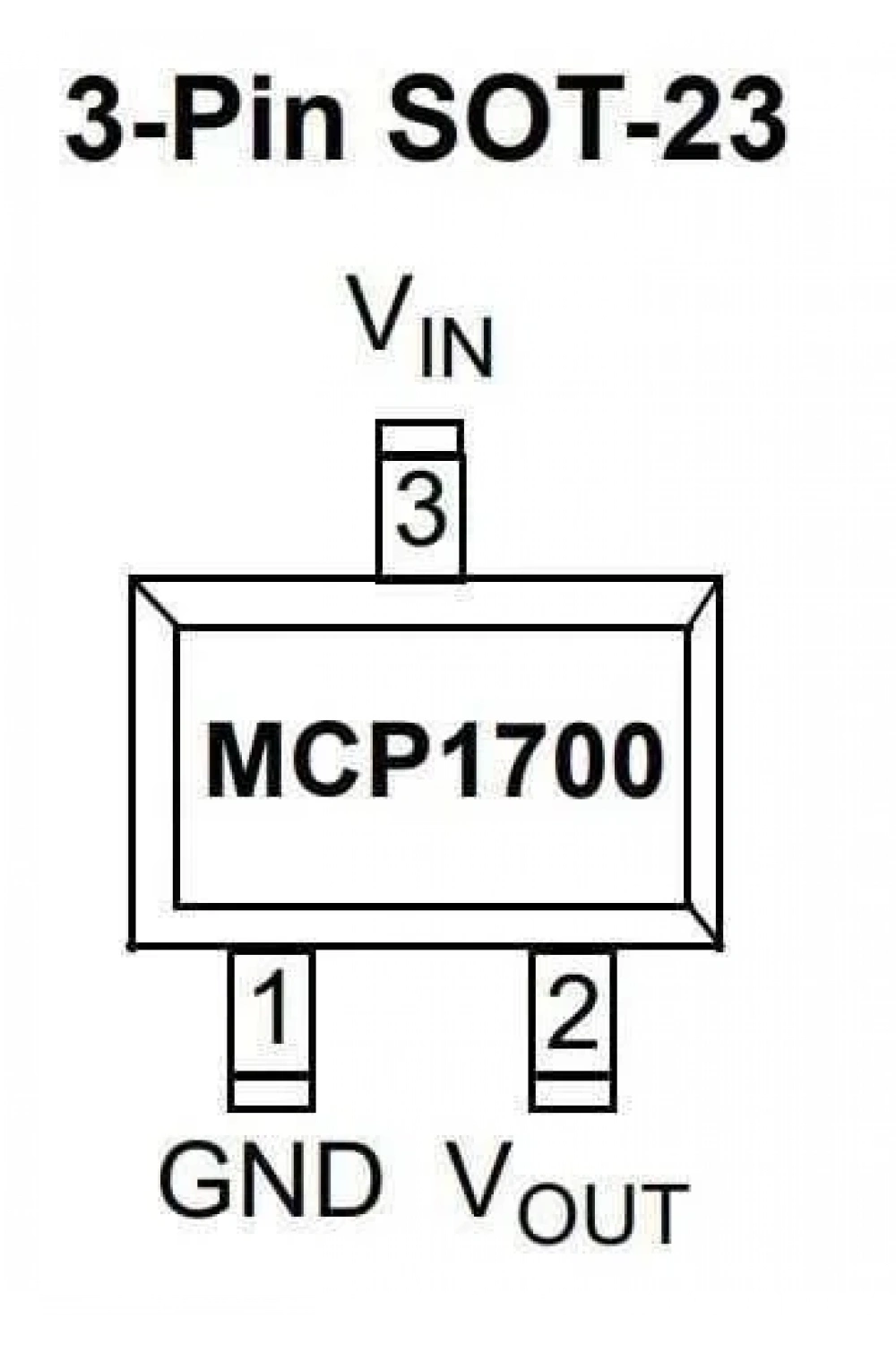 MCP1700T-3002E/TT SOT-23-3 SMD 3V Voltaj Regülatörü