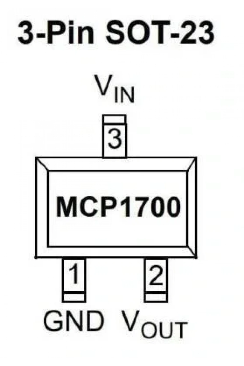 MCP1700T-3302E/TT SOT-23-3 SMD 3.3V Voltaj Regülatörü