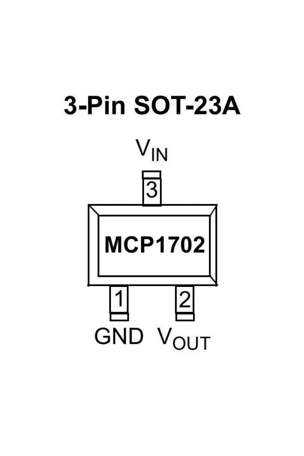 MCP1702-5002E SOT23-3 LDO Regülatör Entegresi