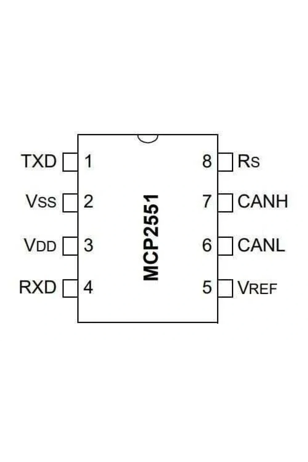 MCP2551-I/SN SOIC-8 Smd CAN Bus Entegresi