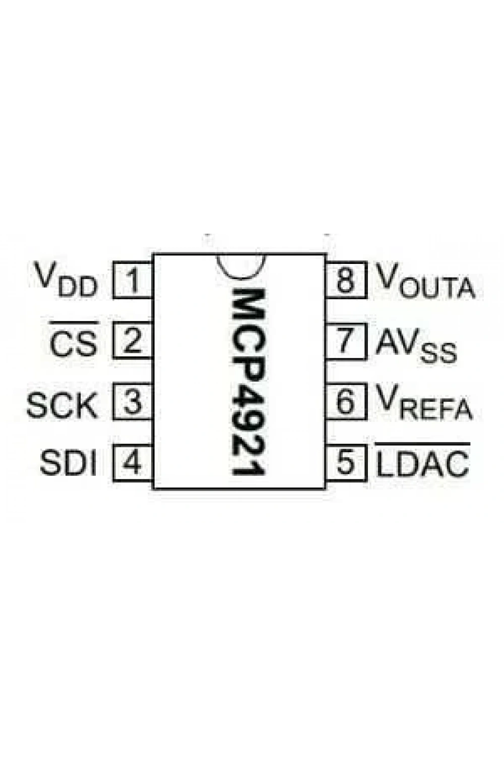 MCP4921-E/SN MSOP-8 Smd Dijital Analog Çevirici Entegresi