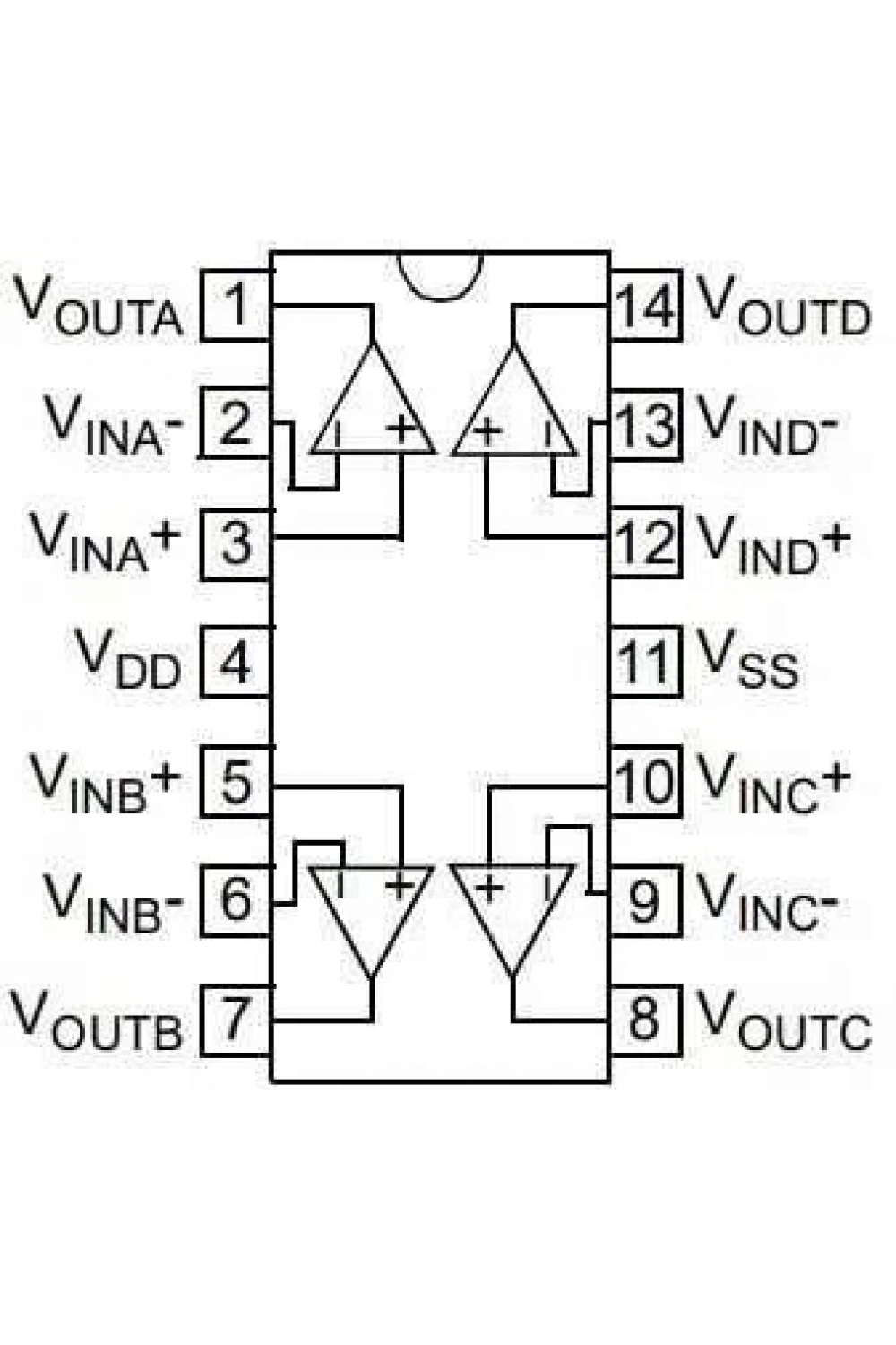 MCP6004-I/SL SOIC-14 Smd OpAmp Entegresi